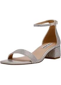 Riemchensandale Steve Madden "Steve Madden Sandalen Textil", Damen, Gr. 38, silber, Textil, Schuhe Riemchensandale