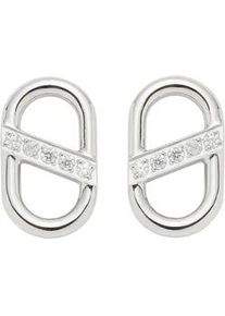 Einh&auml;nger f&uuml;r Ohrschmuck Leonardo "Narea Beauty`s", silber (edelstahlfarben, kristallwei&szlig;, kristallwei&szlig;), Ohrringe, Damen, Edelstahl, mit Zirkonia (synth.)