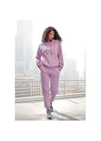 Kapuzenpullover Buffalo, Damen, Gr. 48/50, pink, Sweatware, Obermaterial: 60% Baumwolle, 40% Polyester. Kapuzenfutter: 60% Baumwolle, 40% Polyester, bestickt, unifarben, bequem h&uuml;ftlang, Rundhals, Rippb&uuml;ndchen, Pullover Kapuzenpullover, mit Kontraststickerei und seitliche Taschen