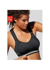 Sport-BH Lascana ACTIVE, Damen, Gr. 95, Cup E, schwarz, Microtouch, Obermaterial: 58% Polyamid, 42% Elasthan, BHs Sport-BH Sportbekleidung, ohne B&uuml;gel f&uuml;r Sportarten mit starker Belastbarkeit