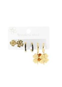 Adelia&acute;s Paar Ohrh&auml;nger ADELIA ́S "Damen Ohrstecker aus poliertem Edelstahl", schwarz, Ohrringe, Damen, Damen, Edelstahl