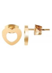 Adelia&acute;s Paar Ohrh&auml;nger ADELIA ́S "Damen Ohrstecker aus poliertem Edelstahl mit Herz", silber, Ohrringe, Damen, Damen, Edelstahl