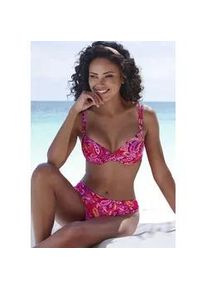 B&uuml;gel-Bikini-Top Vivance "Pretty", Damen, Gr. 38, Cup E, pink (pink bedruckt), Recycling-Polyamid, Paisleymuster, bedruckt, Bikini-Oberteile, mit modischem Paisleymuster