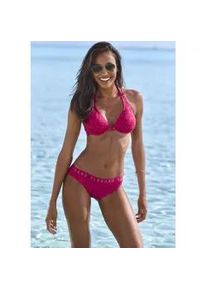 B&uuml;gel-Bikini ELBSAND, Damen, Gr. 38, Cup F, rot (hummer bedruckt), Recycling-Polyamid, Bikini-Sets B&uuml;gel-Bikini, mit Markenschriftzug