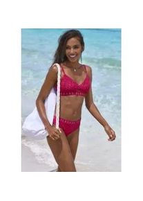 Bustier-Bikini ELBSAND, Damen, Gr. 38, Cup A/B, rot (hummer bedruckt), Recycling-Polyamid, Bikini-Sets, mit Markenschriftzug