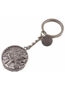 Schl&uuml;sselanh&auml;nger Firetti "Schmuck Geschenk Lebensbaum", Damen, silber (edelstahlfarben, wei&szlig;), Edelstahl, Basic, Schl&uuml;sselanh&auml;nger Schl&uuml;sselanh&auml;nger, mit Rosenquarz, T&uuml;rkis, Aventurin, Howlith oder Onyx