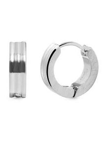 Adelia&acute;s Paar Creolen ADELIA ́S "Unisex Creolen aus mattem Edelstahl &Oslash; 9 mm", silber, Ohrringe, Damen, Unisex, Edelstahl