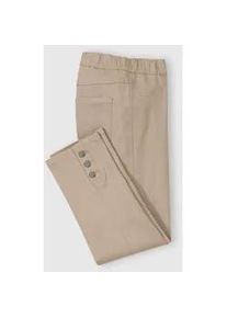 7/8-Jeans Classic Basics, Damen, Gr. 26, Kurzgr&ouml;&szlig;en, beige, 97% Baumwolle, 3% Elasthan, unifarben, 7/8-L&auml;nge, Jeans