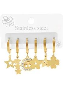 Adelia&acute;s Paar Creolen ADELIA ́S "Damen Creolen aus Edelstahl &Oslash; 9 mm", silber, Ohrringe, Damen, Damen, Edelstahl