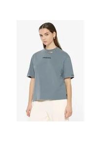 Rundhalsshirt Harlem Soul, Damen, Gr. XXL, blau (fog blau), Single Jersey, Material: 100% Baumwolle, bedruckt, regular fit normal, Rundhals, eingesetzt gerader Abschluss, Shirts Rundhalsshirt, aus Baumwolle