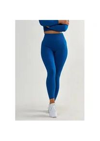 Trainingstights BESHAPED "Aan de slag", Damen, Gr. XL, US-Gr&ouml;&szlig;en, blau, 90% Nylon, 10% Elasthan, unifarben, lang, Hosen, ohne N&auml;hte am Bund