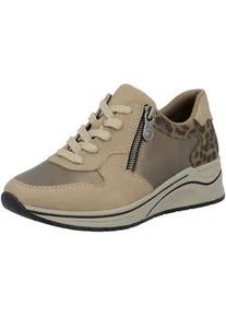 Sneaker Rieker "Rieker Sneaker Lederimitat", Damen, Gr. 38, braun, Lederimitat, Schuhe Sneaker