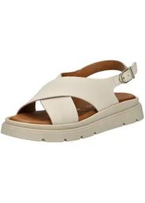 Riemchensandale Tamaris "Tamaris Sandalen Leder", Damen, Gr. 38, wei&szlig; (ivory), Leder, Schuhe Riemchensandale