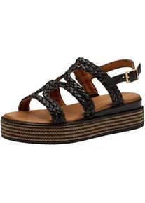 Plateausandaletten Marco Tozzi "Marco Tozzi Sandalen Lederimitat", Damen, Gr. 41, schwarz, Lederimitat, Schuhe