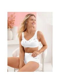 w&auml;schepur Entlastungs-BH W&Auml;SCHEPUR, Damen, Gr. 100, Cup D, wei&szlig; (wei&szlig;, bedruckt), 84% Polyamid, 16% Elasthan, BHs Entlastungs-BH