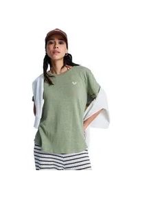 T-Shirt Roxy "Oceanwave Regular Emby", Damen, Gr. L, gr&uuml;n (oil gr&uuml;n), Obermaterial: 60% Walkfrottier, 40% Microfaser;, Shirts T-Shirt