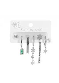 Adelia&acute;s Paar Ohrh&auml;nger ADELIA ́S "Damen Ohrstecker aus Edelstahl &Oslash; 10 mm", silber, Ohrringe, Damen, Damen, Edelstahl