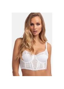 Bustier Dorina "Arya", Damen, Gr. 70, Cup E, wei&szlig;, Obermaterial: 64% Polyamid, 27% Polyester, 9% Elasthan, BHs Bustier, mit Spitzen- und Netzbesatz, mit B&uuml;gel
