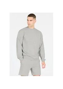 Sweatshirt Virtus "Kayden", Herren, Gr. S, grau (hellgrau), 60% Baumwolle, 40% Polyester, unifarben, normal, Rundhals, Sweatshirts Sweatshirt, aus superweichem, atmungsaktivem Material