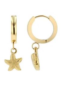 Adelia&acute;s Paar Creolen ADELIA ́S "Damen Creolen aus Edelstahl mit Stern - - &Oslash; 12 mm", silber, Ohrringe, Damen, Damen, Edelstahl