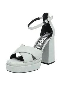 High-Heel-Sandalette Buffalo "Buffalo Sandalen Textil", Damen, Gr. 42, blau, Textil, Schuhe