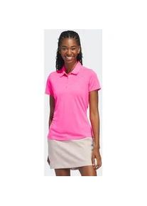 Poloshirt Adidas PERFORMANCE "SOLID PERFORMANCE SHORT SLEEVE F&Uuml;R DAMEN", Damen, Gr. XS, rosa (solar pink), Obermaterial: 100% Polyester, Shirts, mit Druckknopfverschluss, aus Polyester, leichtes Pikeematerial