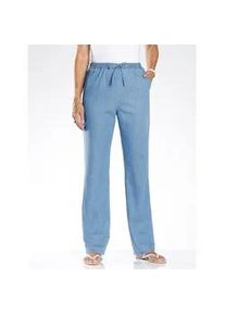 Bequeme Jeans Classic Basics, Damen, Gr. 27, Kurzgr&ouml;&szlig;en, blau (blau, bleached), 100% Baumwolle, unifarben, lang, Jeans