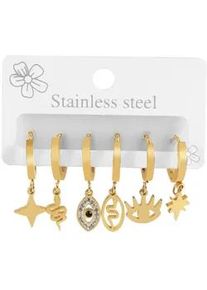 Adelia&acute;s Paar Creolen ADELIA ́S "Damen Creolen aus Edelstahl &Oslash; 5 mm", silber, Ohrringe, Damen, Damen, Edelstahl