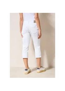 Gerade Jeans Cecil, Damen, Gr. 34, L&auml;nge 20, wei&szlig;, Jeans, 97% Baumwolle, 3% Elasthan, unifarben, kniebedeckend, Jeans, 5-Pocket-Style