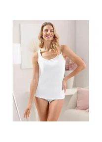 Achselhemd, Damen, Gr. 48, 3 Stk., Normalgr&ouml;&szlig;en, wei&szlig;, 100% Baumwolle, Rundhals, Unterhemden