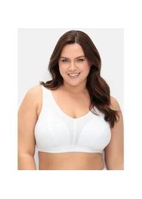 B&uuml;gelloser BH sheego, Damen, Gr. 85, Cup D, wei&szlig;, 90% Baumwolle, 6% Elasthan, 4% Polyamid, BHs