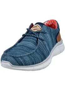 Sneaker Bugatti "Bugatti Sneaker Textil", Herren, Gr. 42, blau, braun, Textil, Schuhe Sneaker
