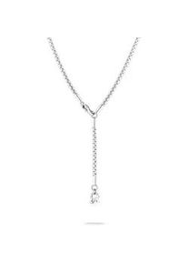 Kette mit Anh&auml;nger ECHTZEIT "Schmuck Geschenk Edelstahl Halskette The Sleek One", silber (silberfarben), Halsketten, Damen, Edelstahl, L: 56 B: 2mm, B:2mm