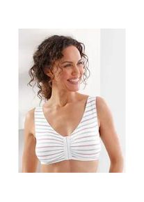 w&auml;schepur Bustier W&Auml;SCHEPUR, Damen, Gr. 52/54, wei&szlig; (wei&szlig;, mauve, mint, gestreift), 95% Baumwolle, 5% Elasthan, BHs Bustier