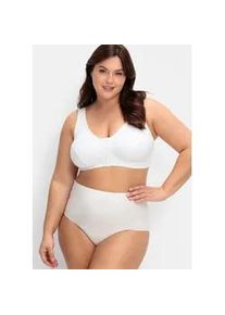 B&uuml;gelloser BH sheego, Damen, Gr. 110, Cup G, wei&szlig;, 90% Baumwolle, 6% Elasthan, 4% Polyamid, BHs