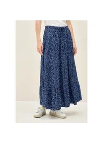 Maxirock Cecil, Damen, Gr. XS (36), blau (urban navy blau), Stoff, 100% Viskose, bedruckt, normal kn&ouml;chelfrei, R&ouml;cke Maxirock, Elastikbund mit Tunnelzug