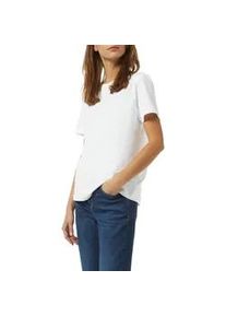 comma, T-Shirt, Damen, Gr. 44, wei&szlig;, Single Jersey, Obermaterial: 100% Baumwolle, COMMA CASUAL IDENTITY, unifarben, regular fit normal, Rundhals, Shirts T-Shirt, unifarben, regular fit, Baumwolle, Rundhals