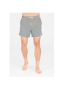 Badeshorts Virtus "Cullen", Herren, Gr. S, EURO-Gr&ouml;&szlig;en, gr&uuml;n (dunkelgr&uuml;n, wei&szlig;), Polyamid, gestreift, Badehosen Badeshorts, aus atmungsaktivem Material