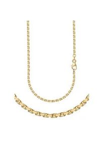 Collierkettchen Firetti "Schmuck Geschenk Gold 333 und 585 Armband Kette Ankerkette diamantiert" Gr. 21, gold (gelbgoldfarben), Halsketten, Damen, 21, Gelbgold 333, B: 2mm, Made in Germany, B:2mm