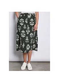 Maxirock STREET ONE STUDIO, Damen, Gr. 36, gr&uuml;n (desert pine gr&uuml;n), Stoff, 88% Viskose, 12% Polyamid, bedruckt, normal wadenlang, R&ouml;cke Maxirock, mit Elastikbund