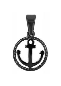 Adelia&acute;s Kettenanh&auml;nger ADELIA ́S "eleganter Anker Anh&auml;nger aus Edelstahl", schwarz, Schmuckanh&auml;nger, Damen, Edelstahl, Kettenanh&auml;nger