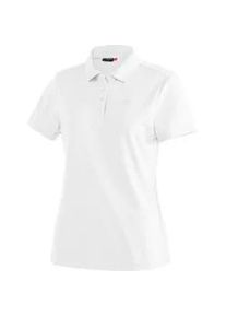 Funktionsshirt Maier Sports "Ulrike", Damen, Gr. 48, wei&szlig;, 100% Polyester, Rundhals, Shirts Funktionsshirt, Damen Polo, pique Poloshirt, schnelltrocknendes Outdoor-Shirt