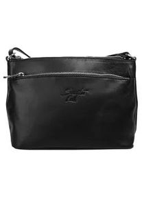 Umh&auml;ngetasche Samantha Look, Damen, Gr. B/H/T: 23cm x 17cm x 8cm onesize, schwarz, Leder, unifarben, Taschen Umh&auml;ngetasche, echt Leder, Made in Italy