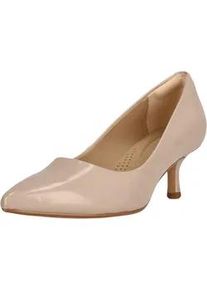 Slipper Clarks "Violet60", Damen, Gr. 41,5, beige, Leder, Schuhe Slipper, mit spitzer Form