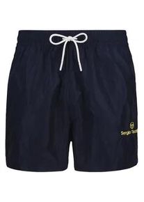 Badeshorts Sergio Tacchini "GUACETO SWIMSHORT Herren", Herren, Gr. L, EURO-Gr&ouml;&szlig;en, blau (navy, popcorn), Polyester, Badehosen Badeshorts, Badehose Herren, Badeshorts, Strandhose, Swimwear, Beachwear, Sale