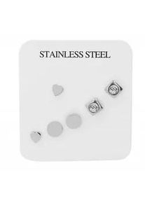 Adelia&acute;s Paar Ohrh&auml;nger ADELIA ́S "Damen Ohrstecker aus Edelstahl", silber, Ohrringe, Damen, Damen, Edelstahl