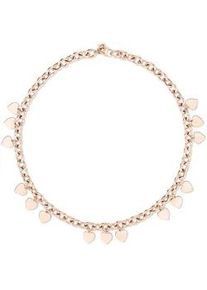 Kette mit Anh&auml;nger ECHTZEIT "Schmuck Geschenk Edelstahl Halskette Endless Love Herzen", rosa (ros&eacute;goldfarben), Halsketten, Damen, Edelstahl, L: 45 B: 2mm, B:2mm