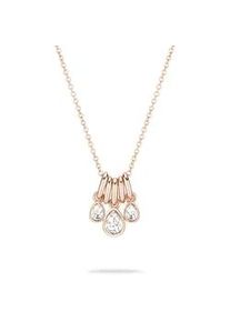 Kette mit Anh&auml;nger ECHTZEIT "Schmuck Geschenk Edelstahl Halskette Like Diamonds Tropfen", rosa (ros&eacute;goldfarben, kristallwei&szlig;), Halsketten, Damen, Edelstahl, L: 45 B: 2mm, mit Glasstein, B:2mm