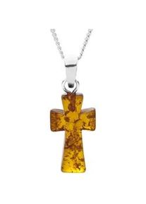 Kette mit Anh&auml;nger OSTSEE-SCHMUCK "OSTSEE-SCHMUCK Kette mit Anh&auml;nger Kreuz 28 x 16 mm" Gr. 42, silber, Halsketten, Damen, 42cm, Silber 925 (Sterlingsilber), L: 40