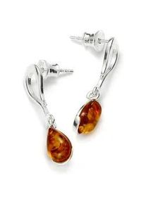 Paar Ohrh&auml;nger OSTSEE-SCHMUCK "OSTSEE-SCHMUCK Ohrh&auml;nger Milly Ohrh&auml;nger Milly", wei&szlig;, Ohrringe, Damen, 26x7mm, Silber 925 (Sterlingsilber)